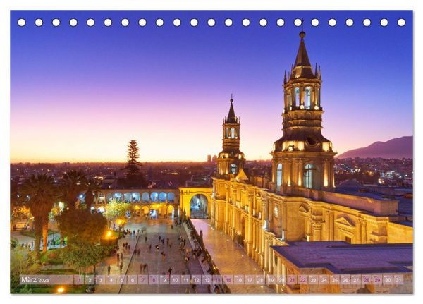 Produktbild: Bekanntes und Unbekanntes Peru (Tischkalender 2026 DIN A5 quer), CALVENDO Monatskalender
