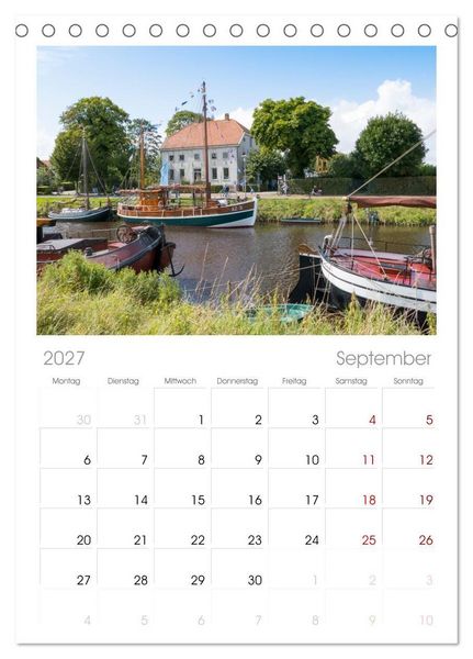 Produktbild: Tischplaner 2027 - Radland Deutschland - Niedersachsen (A5 Tischkalender zum Aufstellen) CALVENDO