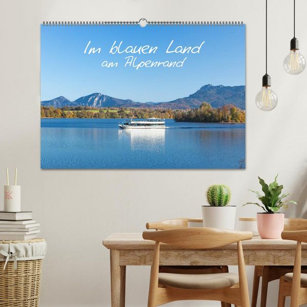 Produktbild: Im blauen Land am Alpenrand (Wandkalender 2027 DIN A2 quer), CALVENDO Monatskalender