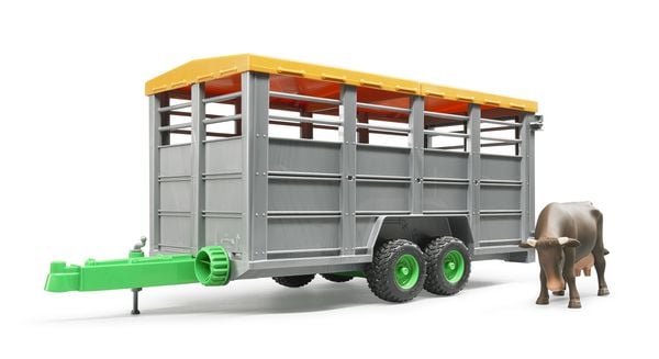 Produktbild: bruder 02227 Viehtransportanh&auml;nger mit Rind