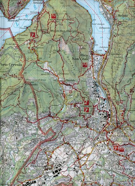 Produktbild: 3328T Lugano - Mendrisiotto Carta escursionistica