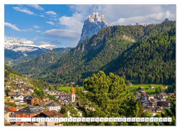 Produktbild: Sites incontournables au Tyrol du Sud (Calendrier mural 2026 DIN A3 vertical), CALVENDO calendrier mensuel