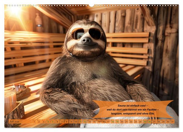 Produktbild: Tierisch lustige Saunafreunde (Wandkalender 2026 DIN A2 quer), CALVENDO Monatskalender