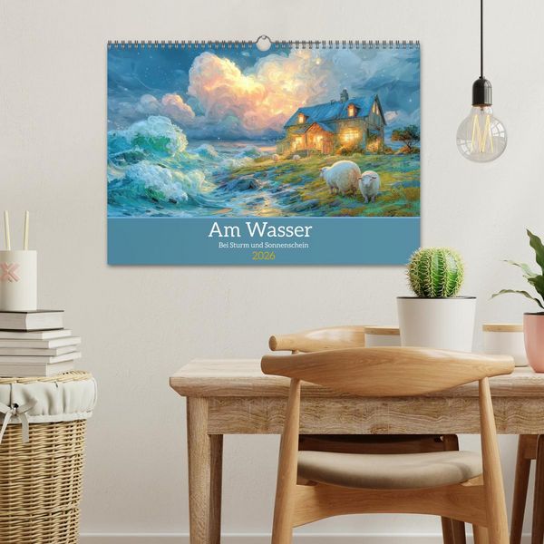 Produktbild: Am Wasser - Bei Sturm und Sonnenschein (Wandkalender 2026 DIN A3 quer), CALVENDO Monatskalender