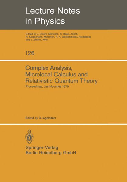 Produktbild: Complex Analysis, Microlocal Calculus and Relativistic Quantum Theory