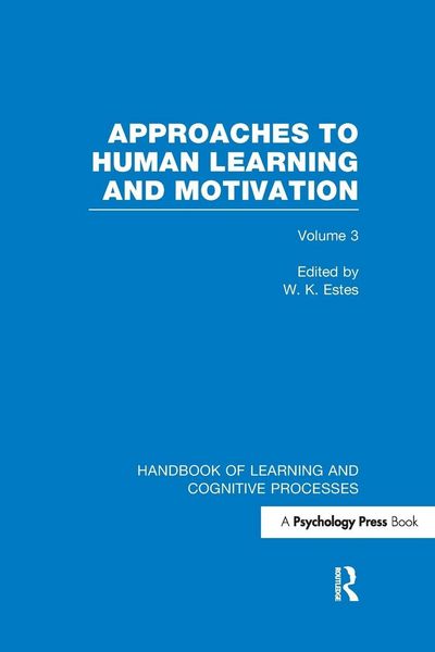 Produktbild: Handbook of Learning and Cognitive Processes (Volume 3)