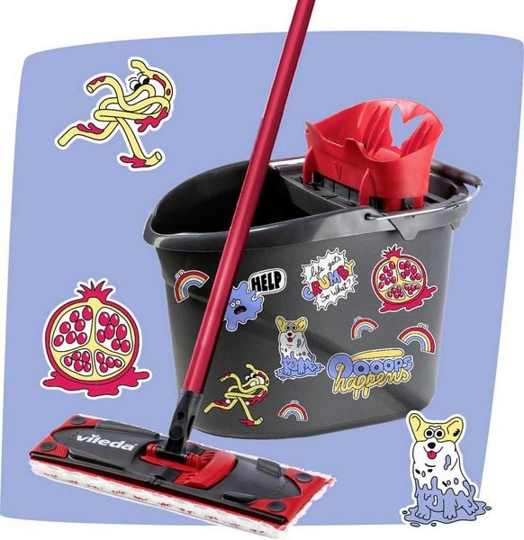 Produktbild: Vileda 183753 ULTRAMAX MY STYLE Box - Dirt is Good Bodenwischer-Set Anthrazit, Rot 1St.