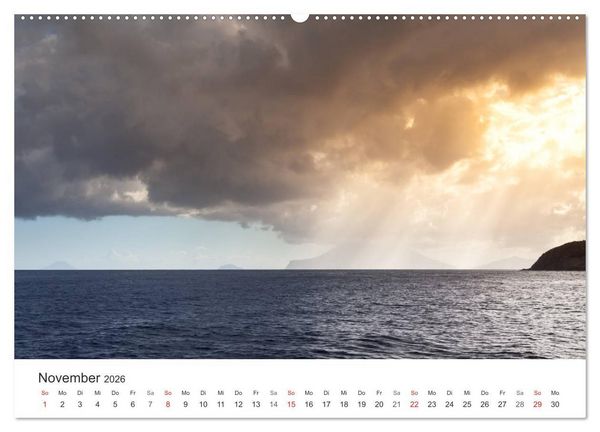 Produktbild: Liparische Inseln - Vulkane im Mittelmeer (Wandkalender 2026 DIN A2 quer), CALVENDO Monatskalender