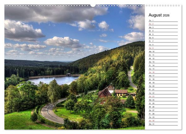 Produktbild: Landschaften im Harz (hochwertiger Premium Wandkalender 2026 DIN A2 quer), Kunstdruck in Hochglanz