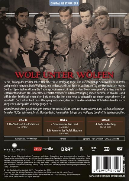 Produktbild: Wolf unter W&ouml;lfen (DDR-TV-Archiv) [3 DVDs]