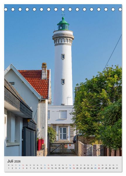 Produktbild: Phares Bretons Bretonische Leuchtt&uuml;rme (Tischkalender 2026 DIN A5 hoch), CALVENDO Monatskalender