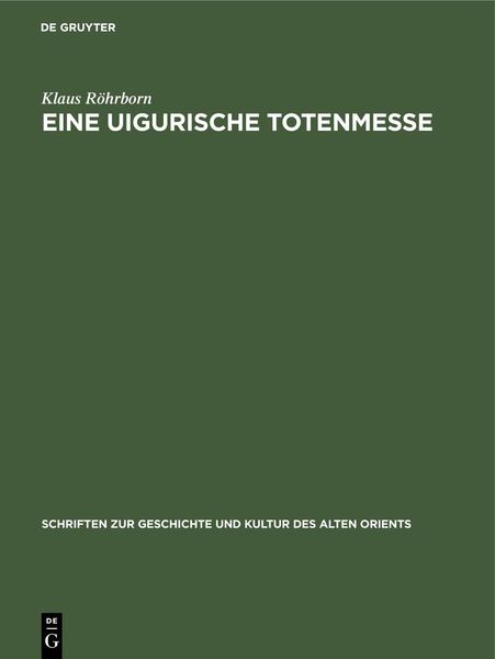 Produktbild: Eine uigurische Totenmesse