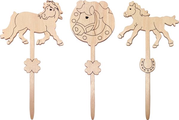 Produktbild: Holzponys zum Bemalen