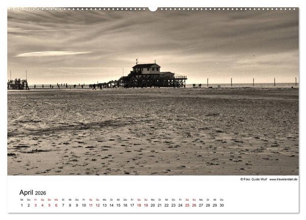 Produktbild: Sankt Peter-Ording. Ein Traum an der Nordsee (hochwertiger Premium Wandkalender 2026 DIN A2 quer), Kunstdruck in Hochglanz