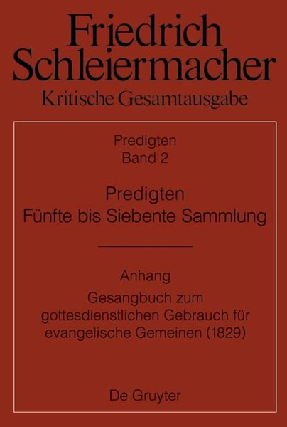 Produktbild: Predigten. F&uuml;nfte bis Siebente Sammlung (1826-1833)