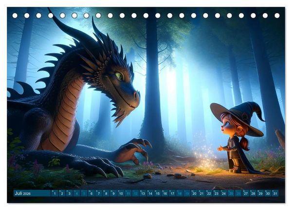 Produktbild: Hexenwelten: Ein Jahr voller Magie und Mysterien (Tischkalender 2026 DIN A5 quer), CALVENDO Monatskalender