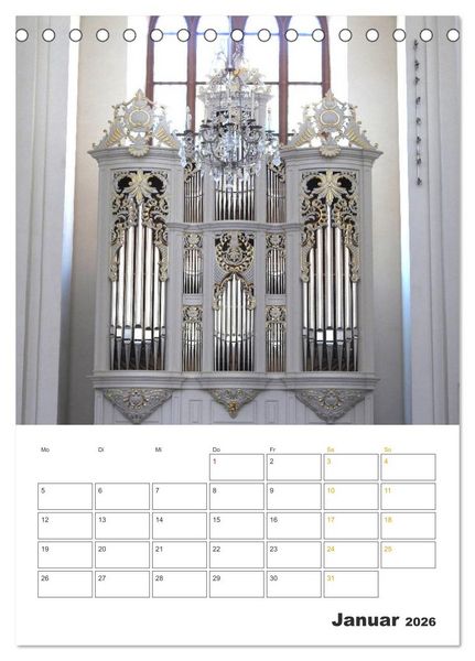 Produktbild: Orgeln zum Verlieben! (Tischkalender 2026 DIN A5 hoch), CALVENDO Monatskalender