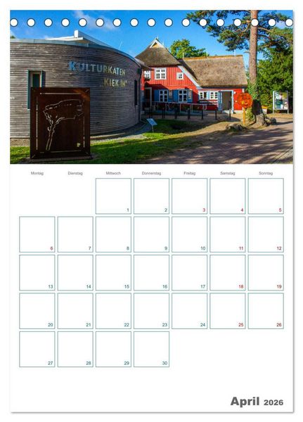 Produktbild: Ostseebad Prerow - Dar&szlig;er Momente - Terminplaner (Tischkalender 2026 DIN A5 hoch), CALVENDO Monatskalender