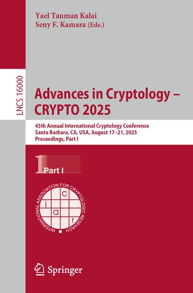 Produktbild: Advances in Cryptology &ndash; CRYPTO 2025