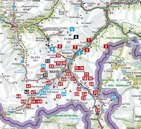 Produktbild: ROTHER Wanderf&uuml;hrer Oberengadin. 50 Touren im Engadin rund um St. Moritz, Zuoz, Pontresina und Maloja