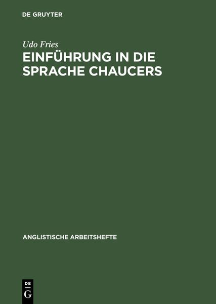 Produktbild: Einf&uuml;hrung in die Sprache Chaucers
