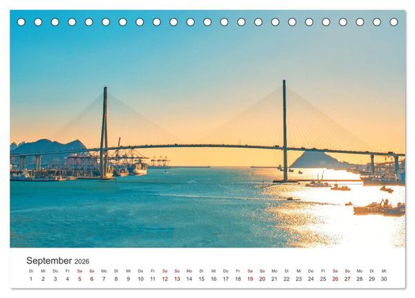 Produktbild: Busan - Hafenstadt in S&uuml;dkorea (Tischkalender 2026 DIN A5 quer), CALVENDO Monatskalender