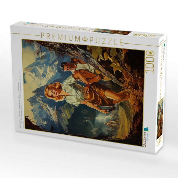 Produktbild: CALVENDO Puzzle Banditen am Pass - historisches Filmplakat zu einem Film, der nie gedreht wurde | 1000 Teile Lege-Gr&ouml;&szlig;e 64x48cm Foto-Puzzle f&uuml;r gl&uuml;ckl