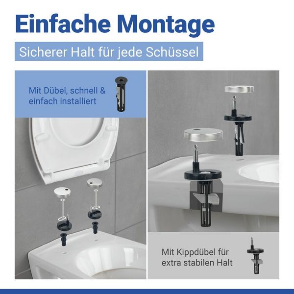 Produktbild: WC Sitz Mod. Ios Wei&szlig;, stabiler Toilettensitz mit Absenkautomatik