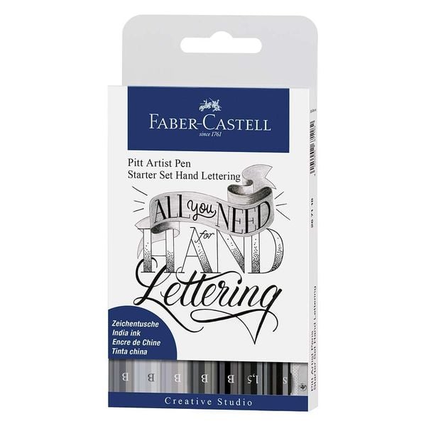 Produktbild: Faber-Castell Tuschestifte Pitt Artist Pens Hand Lettering, 8er Etui