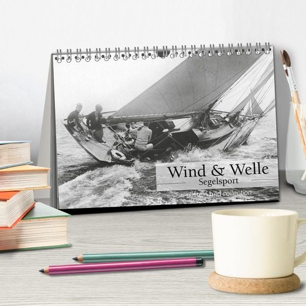 Produktbild: Wind & Welle - Segelsport (Tischkalender 2026 DIN A5 quer), CALVENDO Monatskalender