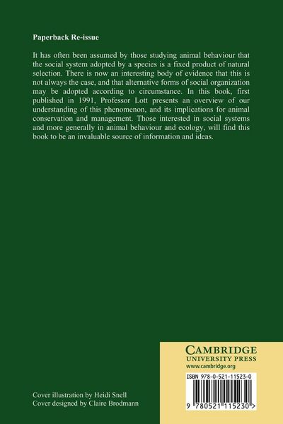 Produktbild: Intraspecific Variation in the Social Systems of Wild Vertebrates