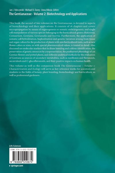 Produktbild: The Gentianaceae - Volume 2: Biotechnology and Applications