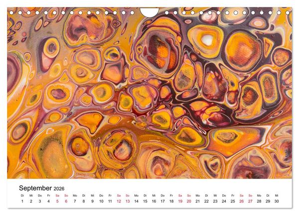 Produktbild: Acrylic Pouring - Faszinierende Farben und Formen (Wandkalender 2026 DIN A4 quer), CALVENDO Monatskalender
