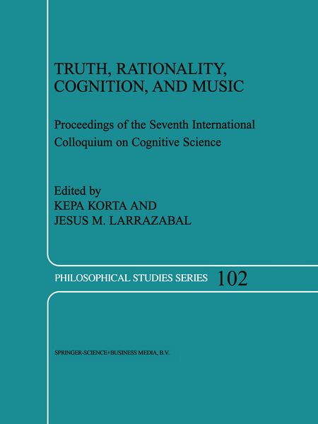 Produktbild: Truth, Rationality, Cognition, and Music