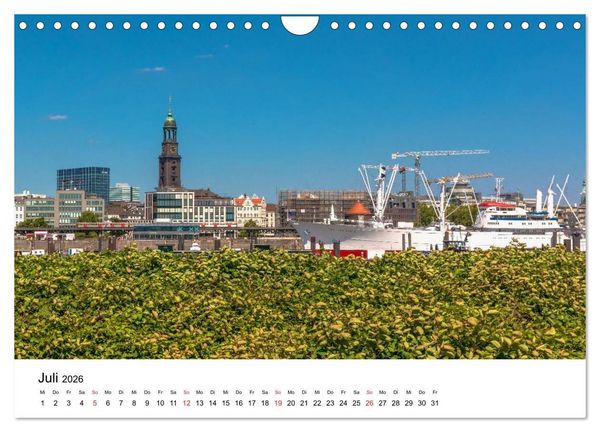 Produktbild: Gr&uuml;nes Hamburg (Wandkalender 2026 DIN A4 quer), CALVENDO Monatskalender