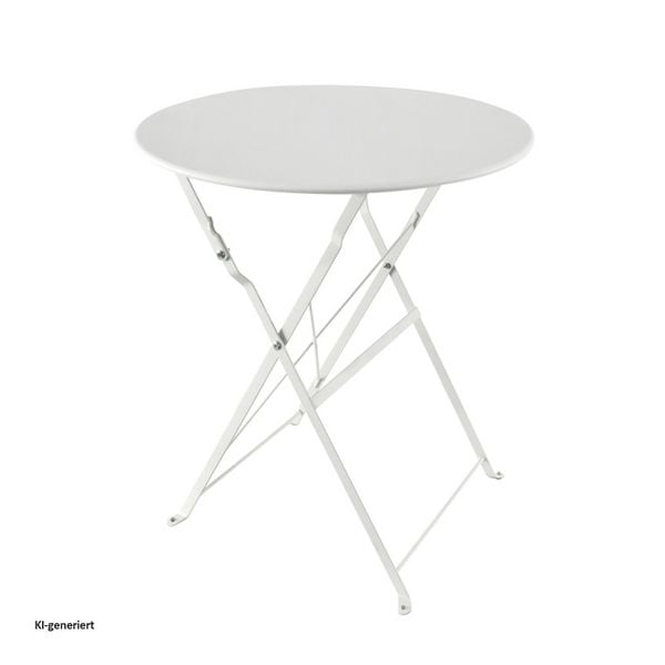 Produktbild: HTI-Living Gartentisch Basil Metall rund klappbar Creme Gartentisch Basil Metall rund klappbar Creme