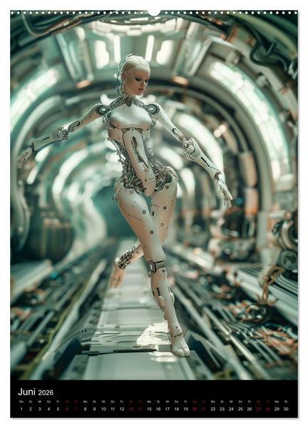 Produktbild: Roboter - Diven (Wandkalender 2026 DIN A2 hoch), CALVENDO Monatskalender