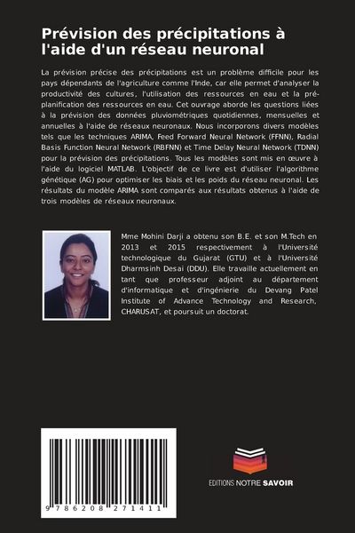 Produktbild: Pr&eacute;vision des pr&eacute;cipitations &agrave; l'aide d'un r&eacute;seau neuronal