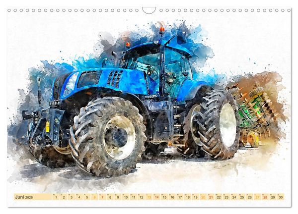 Produktbild: Traktoren - malerische Kraftpakete in der Landwirtschaft (Wandkalender 2026 DIN A3 quer), CALVENDO Monatskalender