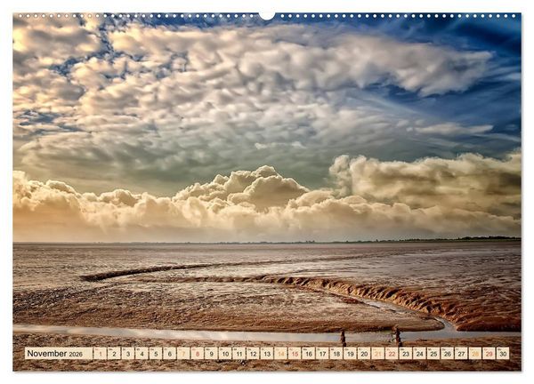 Produktbild: Friesland - Watt und Nordsee (hochwertiger Premium Wandkalender 2026 DIN A2 quer), Kunstdruck in Hochglanz