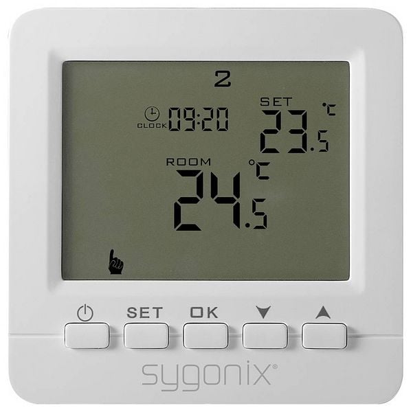 Produktbild: Sygonix SY-6805680 SY02B05RF Funk-Raumthermostat Aufputz Wochenprogramm 1St.