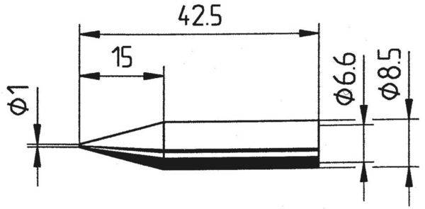 Ersa 842 BD Lötspitze Bleistiftform Spitzen-Größe 1mm Inhalt 1St.