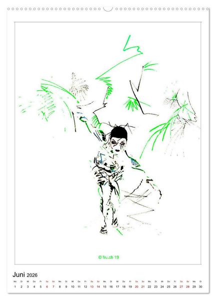 Produktbild: 2 MODELS - ABOUT ME UND GABRIELA - Bodypainting Skizzen Zenga Fotografie (Wandkalender 2026 DIN A2 hoch), CALVENDO Monatskalender