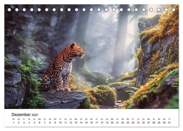 Produktbild: Gefleckte Schatten - Im Bann der Leoparden (Tischkalender 2027 DIN A5 quer), CALVENDO Monatskalender