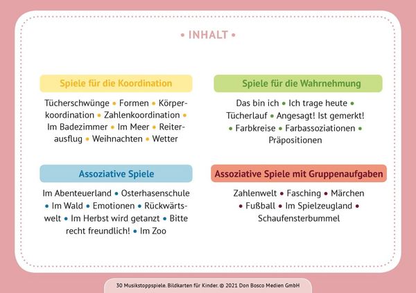 Produktbild: 30 Musikstoppspiele. Bildkarten f&uuml;r Kinder