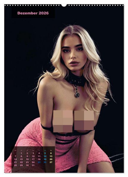 Produktbild: Blonde Girls typisch pink (Wandkalender 2026 DIN A2 hoch), CALVENDO Monatskalender