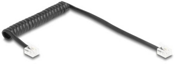 Produktbild: Delock Telefon (analog) Anschlusskabel 1m Schwarz