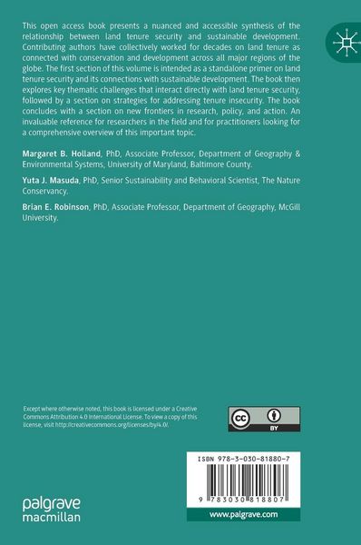 Produktbild: Land Tenure Security and Sustainable Development
