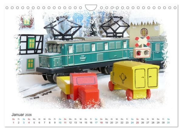 Produktbild: Bahn-Nostalgie im Modell (Wandkalender 2026 DIN A4 quer), CALVENDO Monatskalender