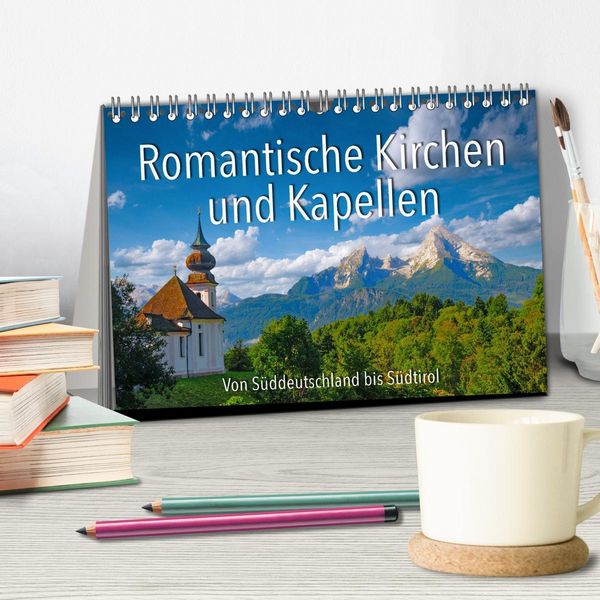 Produktbild: Romantische Kirchen und Kapellen (Tischkalender 2026 DIN A5 quer), CALVENDO Monatskalender